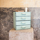 The furniture has a pretty pastel blue colour.