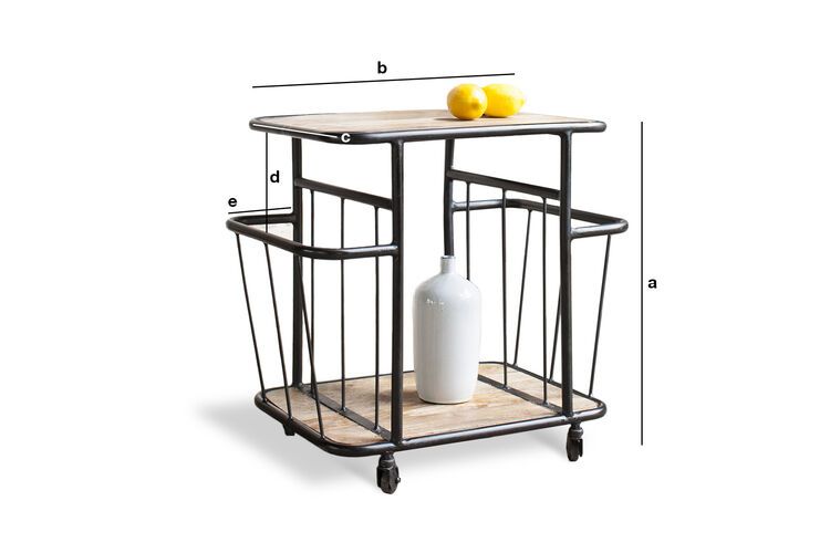 Dimensions du produit Desserte industrielle  Hamilton