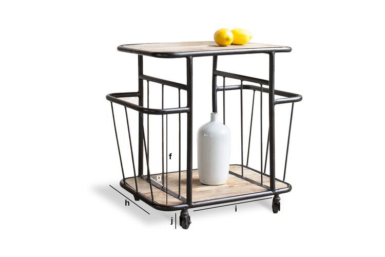 Dimensions du produit Desserte industrielle  Hamilton