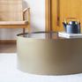 Schöner runder Couchtisch im Art-Deco-Stil aus Messing und Marmor.