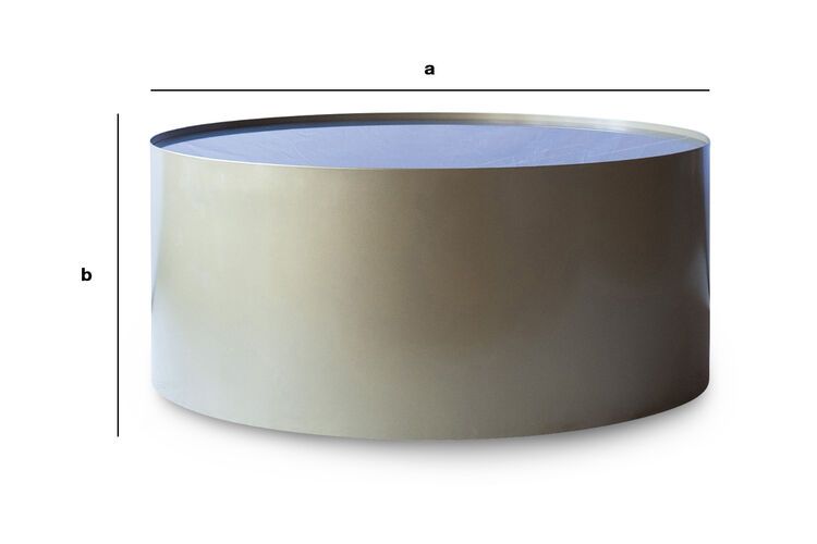 Produktdimensionen Runder Marmor-Couchtisch Dickinson