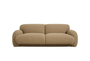 Divano a 2 posti in tessuto strutturato color cammello Yuma