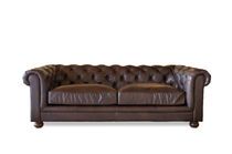 Grote leren Chesterfield-bank