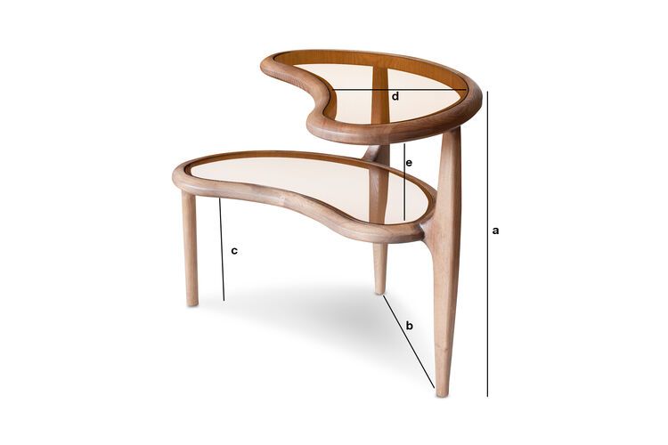 Product Dimensions Double Bean Side Table