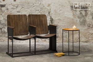 Double siège de théâtre en bois Hobbs