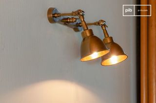 Double aged brass wall sconce Bistrot