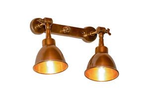 Double aged brass wall sconce Bistrot