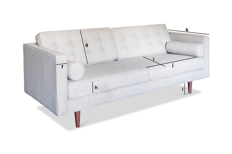 Produktdimensionen 3-Sitzer Sofa Silkeborg