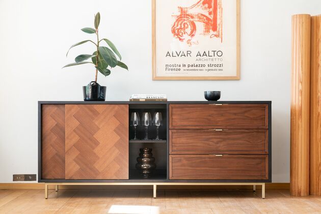 Donkerhouten dressoir Neutra