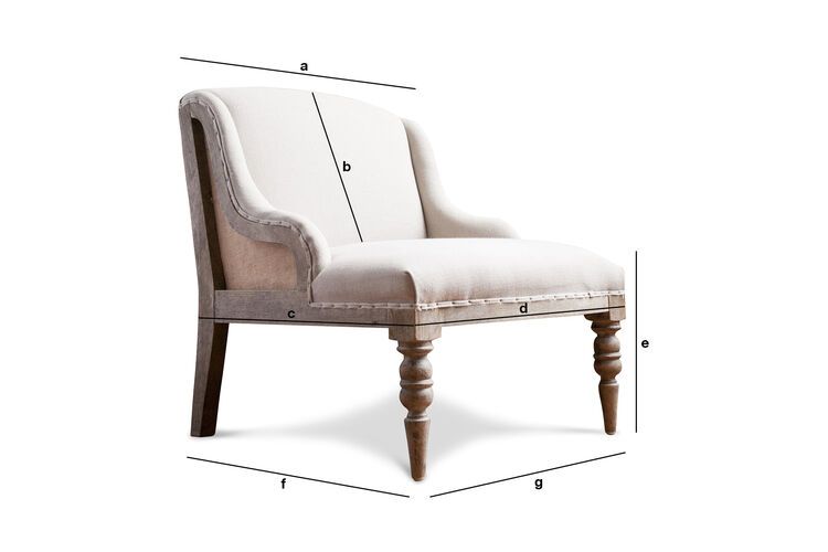 Product Dimensions Dumas armchair