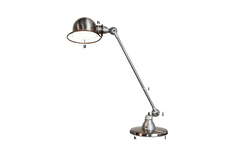 Produktdimensionen Einarmige 60 cm Jieldé Leuchte Loft