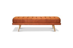 Orange velvet bench Elmas