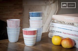 Ensemble de 6 tasses en porcelaine Grite