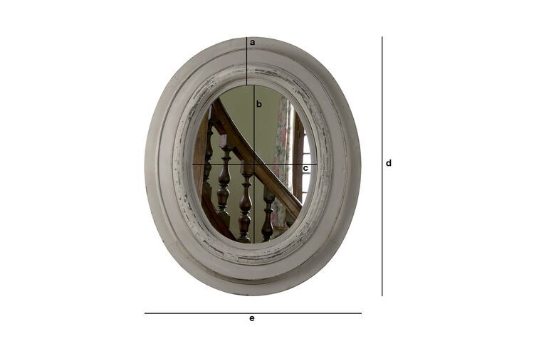Dimensiones del producto Espejo de madera Napoleón