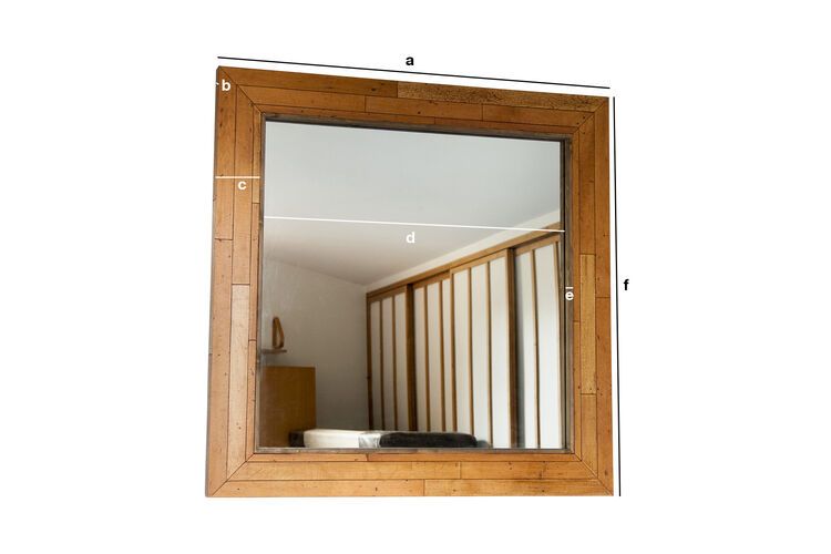 Dimensiones del producto Espejo de madera Sheffield