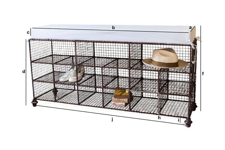 Dimensiones del producto Estante de zapatos Gradel
