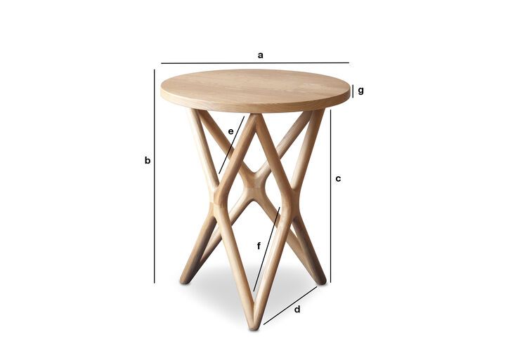 Product Dimensions Estrella wooden side table