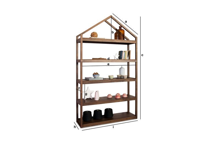 Dimensions du produit Etagère en bois Pähkinä