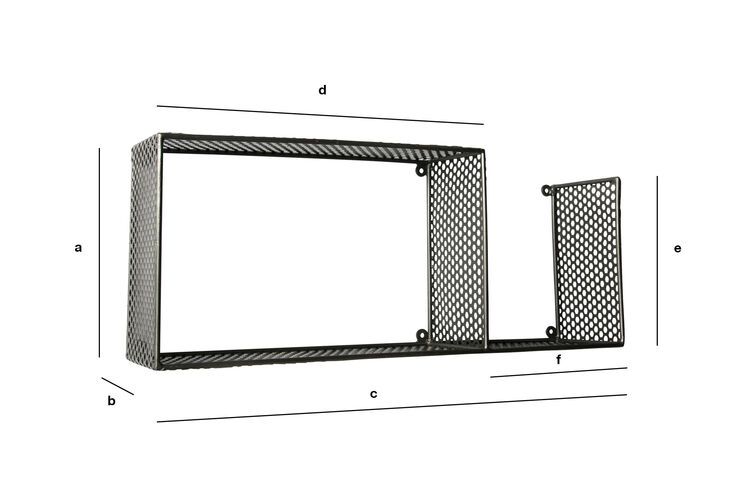 Dimensions du produit Etagère murale en métal  Tograx