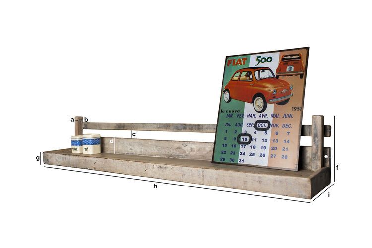 Dimensions du produit Étagère murale Epicure