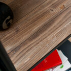 Its structure is made out of steel and its shelves are made out of sturdy durable wood that will be