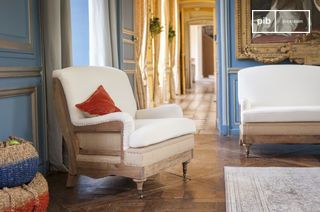 Fabric armchair Gustave
