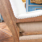 Linen perfectly matches the curves of the chair.