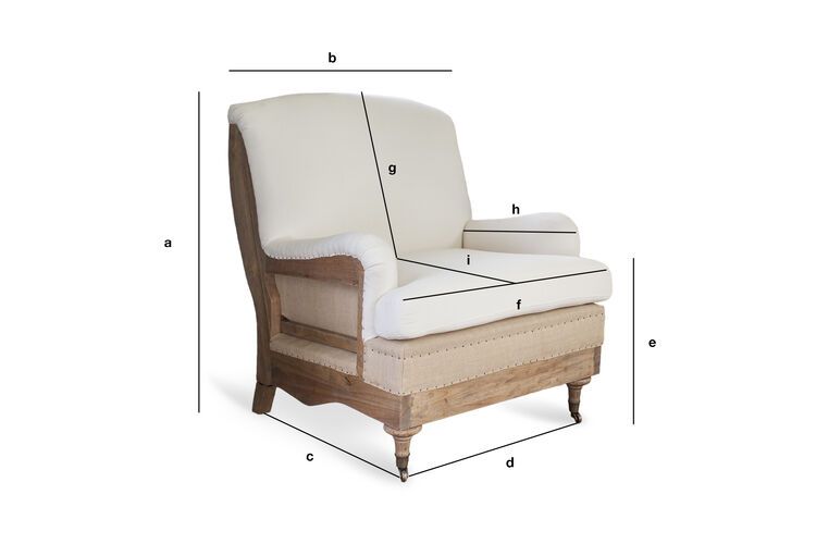 Product Dimensions Fabric armchair Gustave