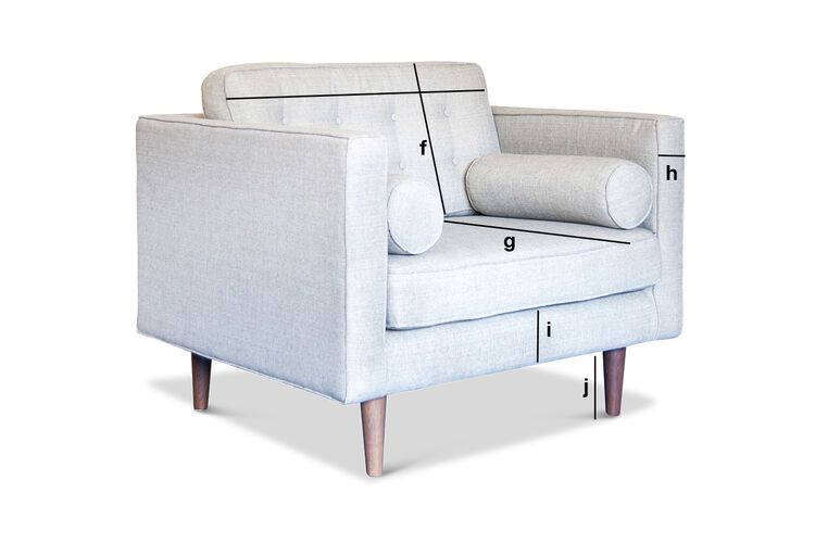 Product Dimensions Fabric armchair Silkeborg