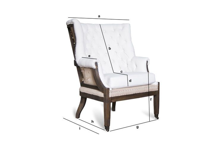 Dimensions du produit Fauteuil baroque Cambridge