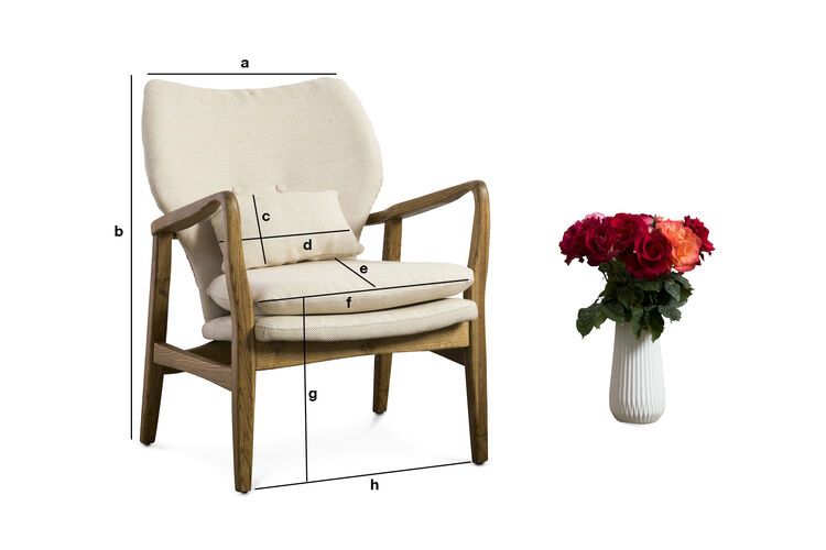 Dimensions du produit Fauteuil Breda