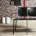 Banquette 2 places en cuir noir  Italia