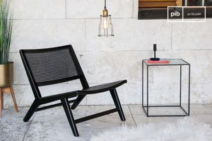 Fauteuil en cannage noir Thisted