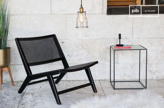 Fauteuil en cannage noir  Thisted