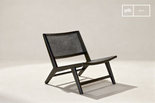 Fauteuil en cannage noir  Thisted