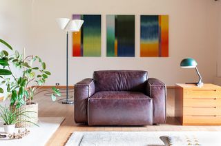Fauteuil en cuir bordeaux Atsullivan