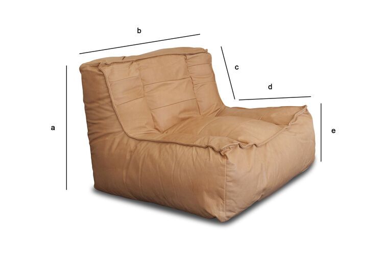 Dimensions du produit Fauteuil en cuir Matignon