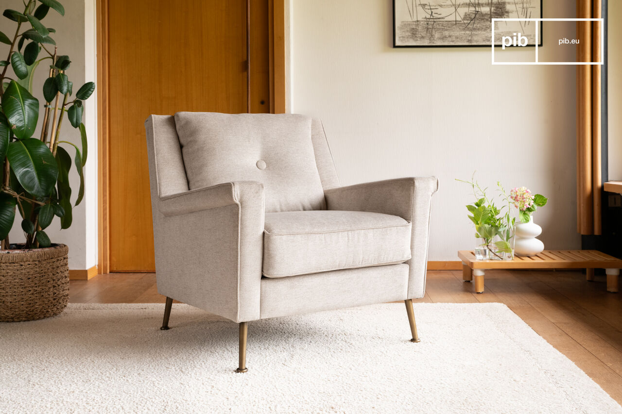 Fauteuil en velours ocre et acier Kare Design - Mr Scandinave