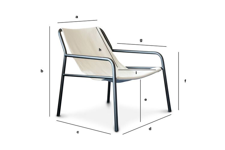 Productafmetingen Fauteuil in hangend doek Côte d'Azur