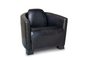 Zwarte leren fauteuil Red Baron