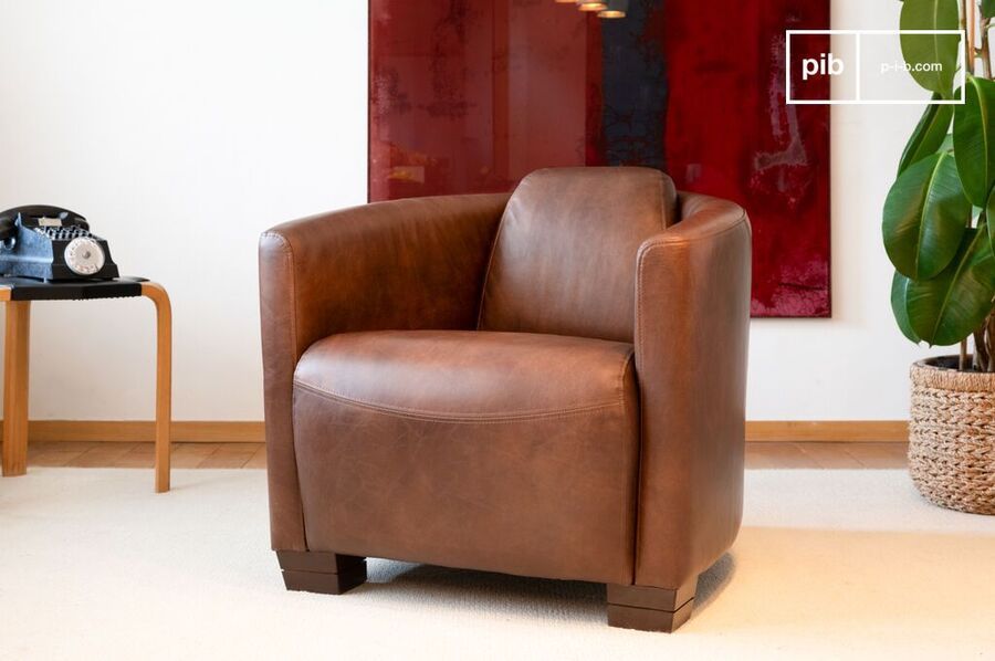 Fauteuil cuir Red Baron