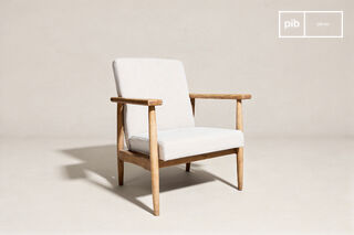 Fauteuil rétro en bois massif Anglet