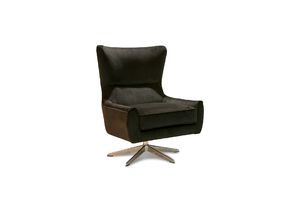 Fauteuil rotatif en velours anthracite  Balmat