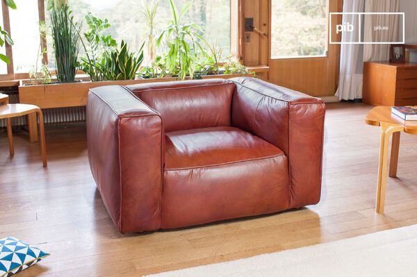 Een fauteuil met excellent leer
