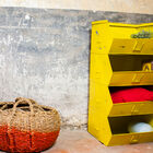 The 4 stacked storage units offer plenty of storage space.