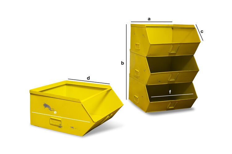 Product Dimensions Félix 4-tray storage