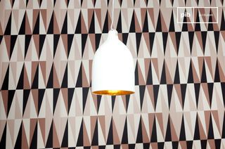 White metal hanging lamp Fender
