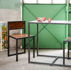 A table and two matching chairs, simple and original.