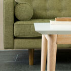 The combination of light wood and white forms a magnificent result.