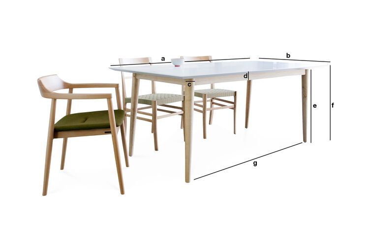 Product Dimensions Fjord wooden table